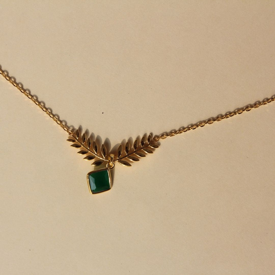 Emerald Leaves Pendant - 2