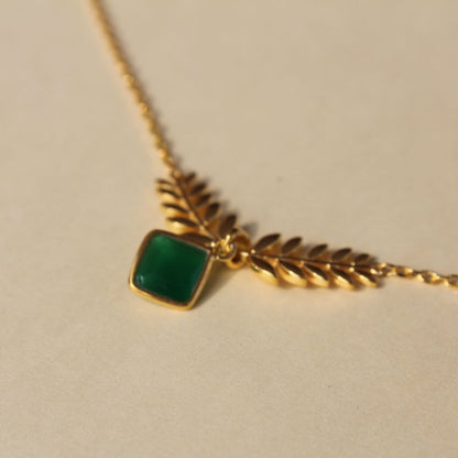 Emerald Leaves Pendant - 2