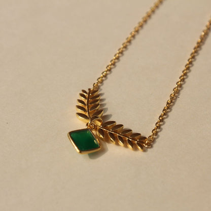 Emerald Leaves Pendant - 2