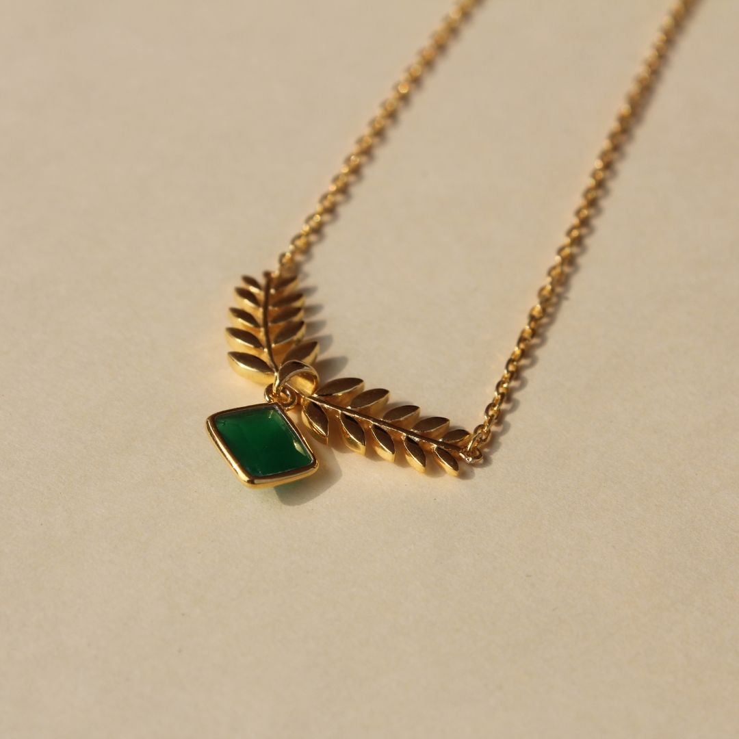 Emerald Leaves Pendant - 2