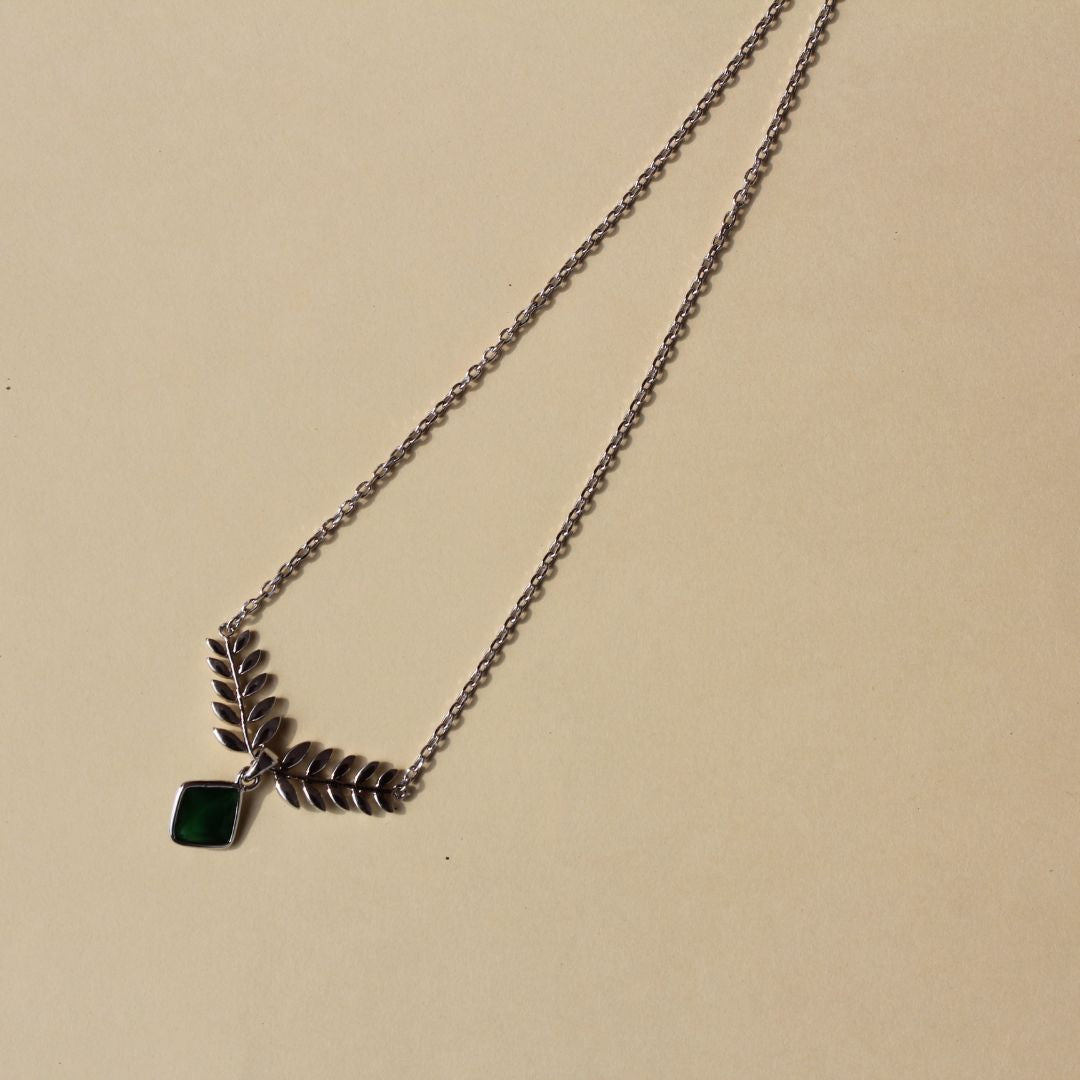 Emerald Leaves Pendant - 2