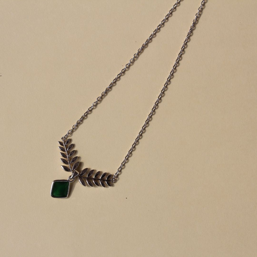 Emerald Leaves Pendant - 2