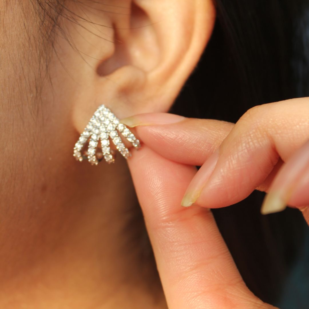 Diamond Wings Earrings - 2