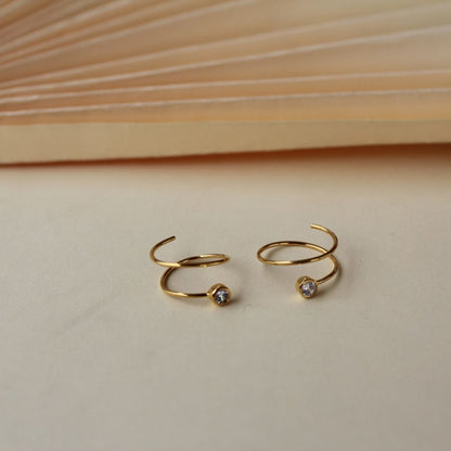 Double hoop earring - 2