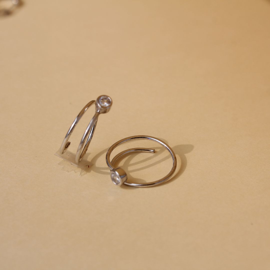 Double hoop earring - 2