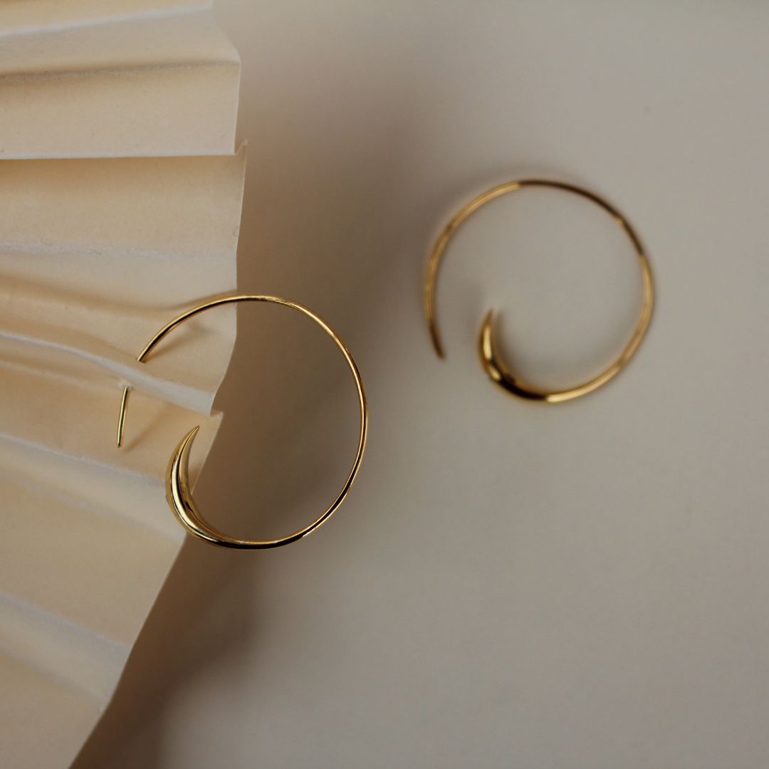 925 silver hoops - 1